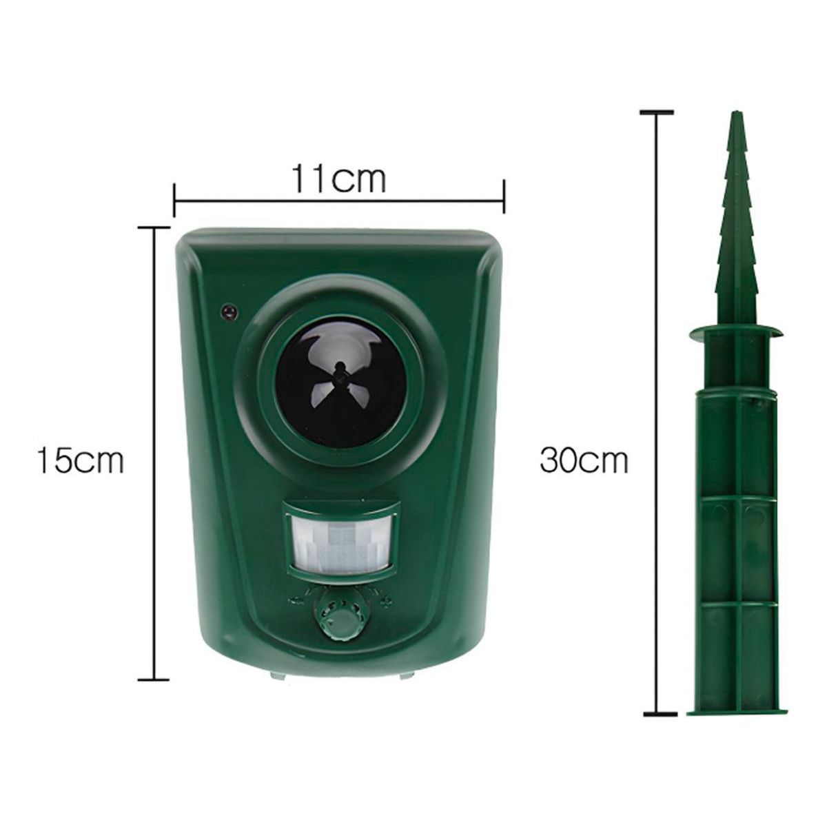 GENERICO - Repelente Ultrasonido para Protección de Espacios Exteriores