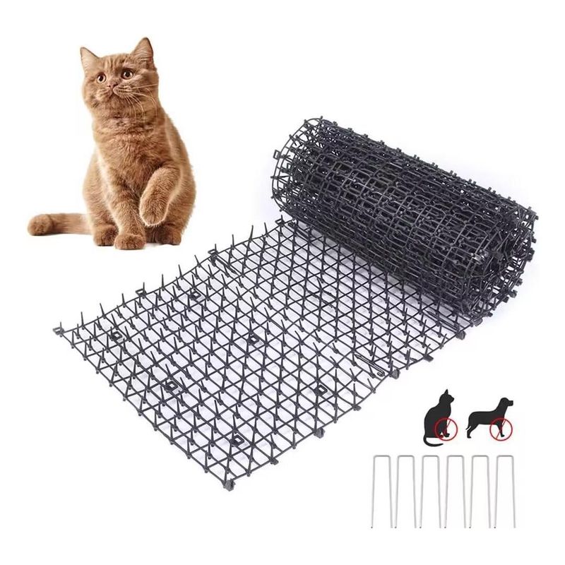 GENERICO - Malla disuasoria para gatos 2m segura y fácil de usar