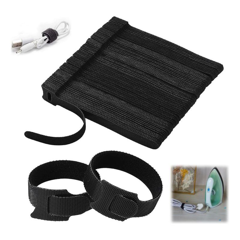 GENERICO - Amarras Reutilizables para Organizar Cables - Pack 200 Unidades