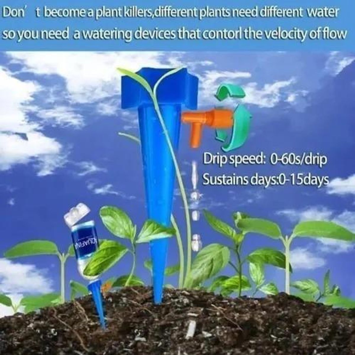 GENERICO - Estacas de Riego por Goteo para Cultivar Plantas Verdes