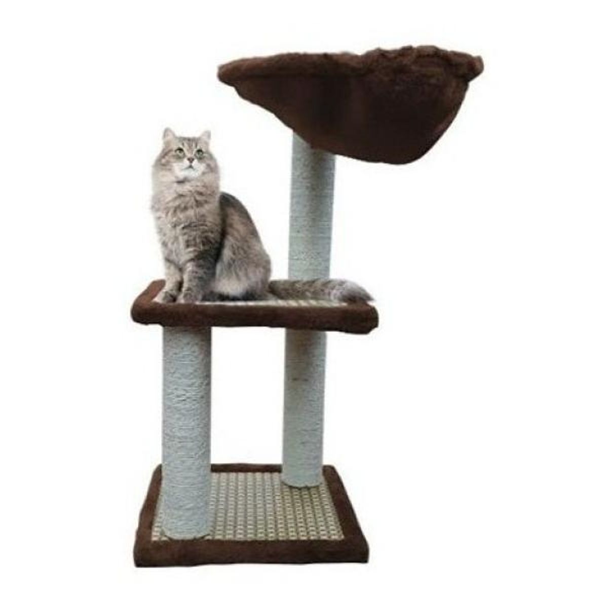 GENERICO - Torre Rascador para Gatos con Cesta y Diversión Asegurada