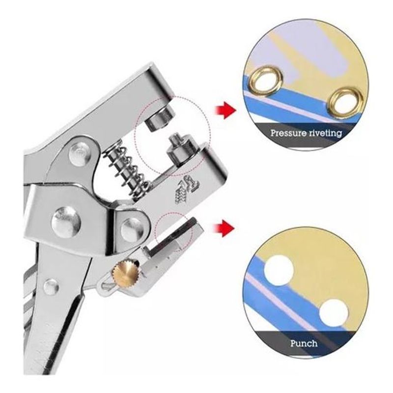 GENERICO - Set de Perforadora y Remachadora para Ojetillos Ergonómica