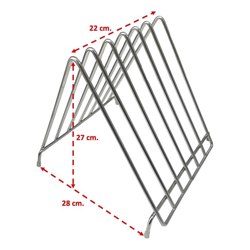 GENERICO - Organizador de Acero para Tablas de Cortar en la Cocina