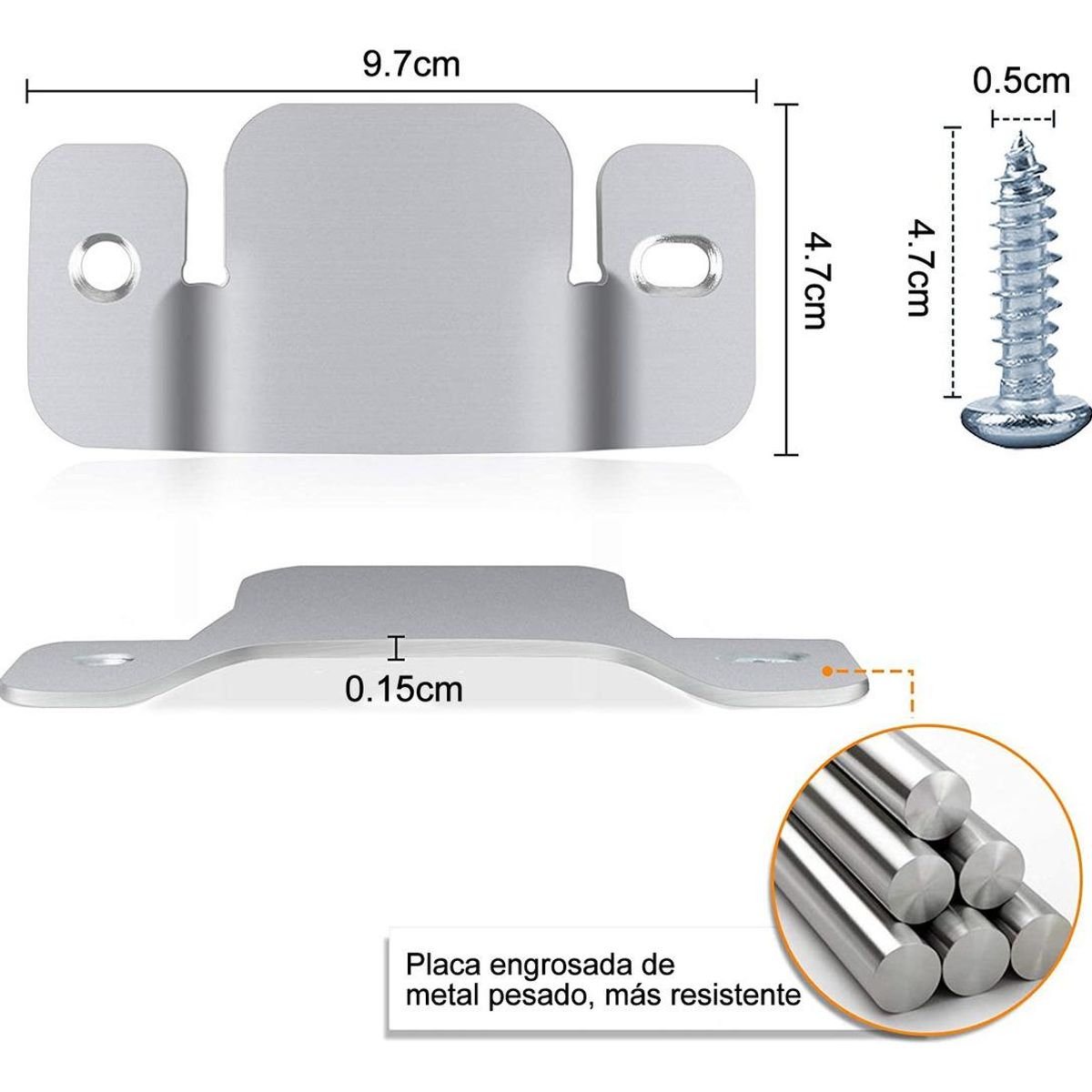 GENERICO - Conectores Metálicos para Sofás Seccionales Pack de 8 Unidades