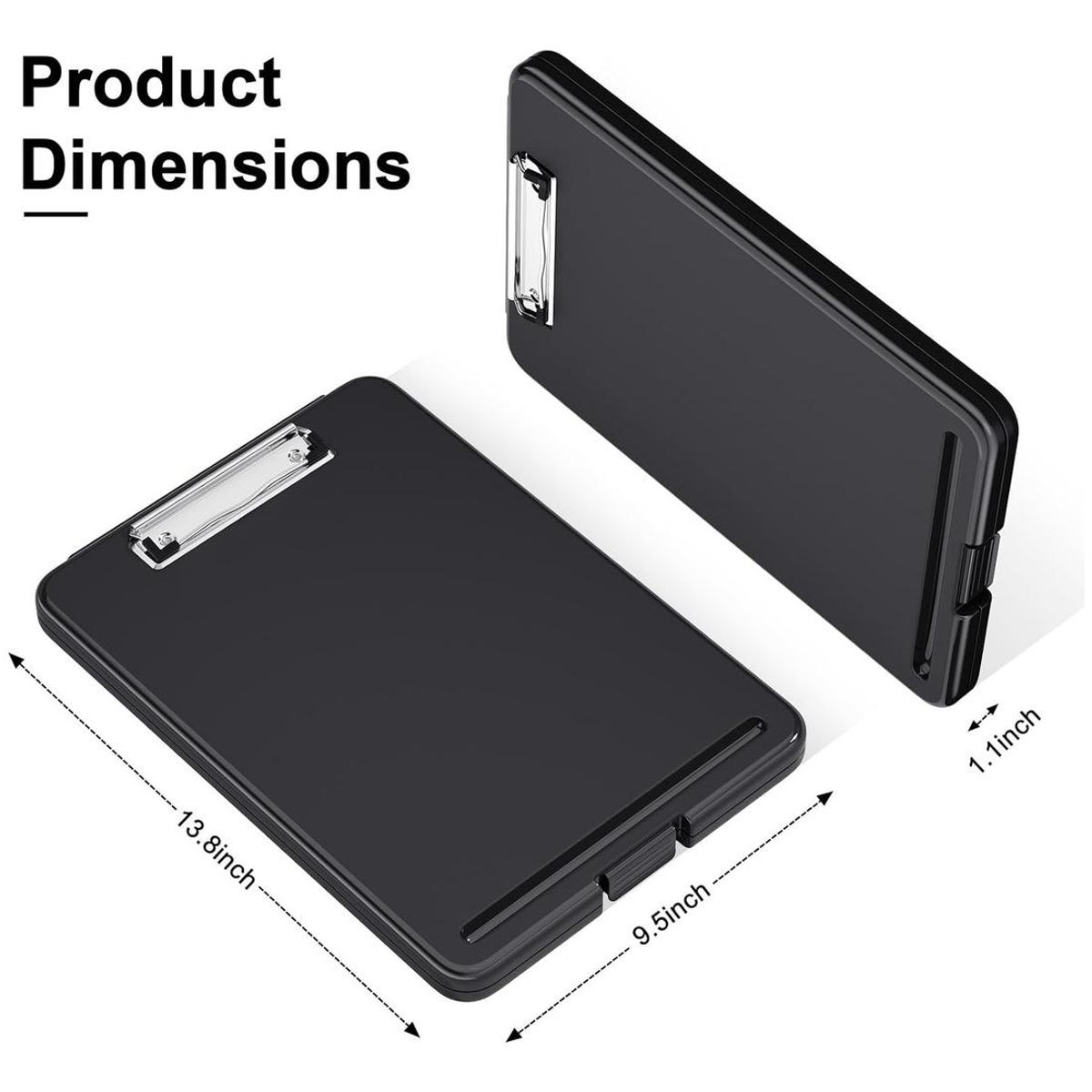 GENERICO - Portapapeles con Almacenamiento y Clip para Documentos