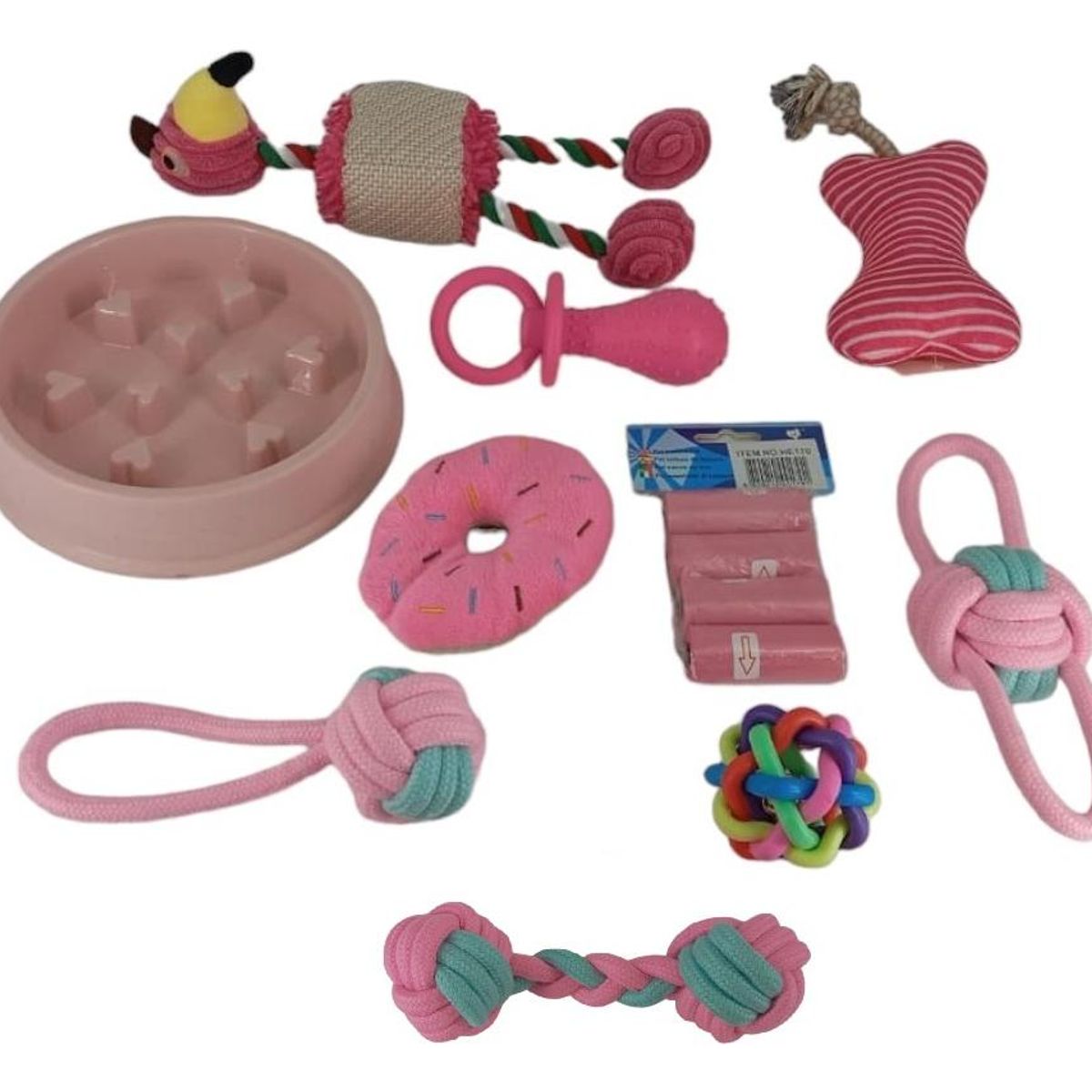 GENERICO - Divertido Set de 10 Accesorios y Juguetes para Perros