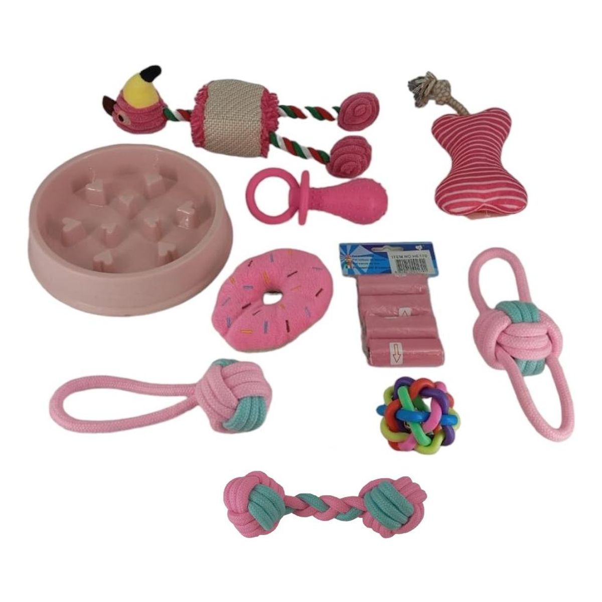 GENERICO - Divertido Set de 10 Accesorios y Juguetes para Perros