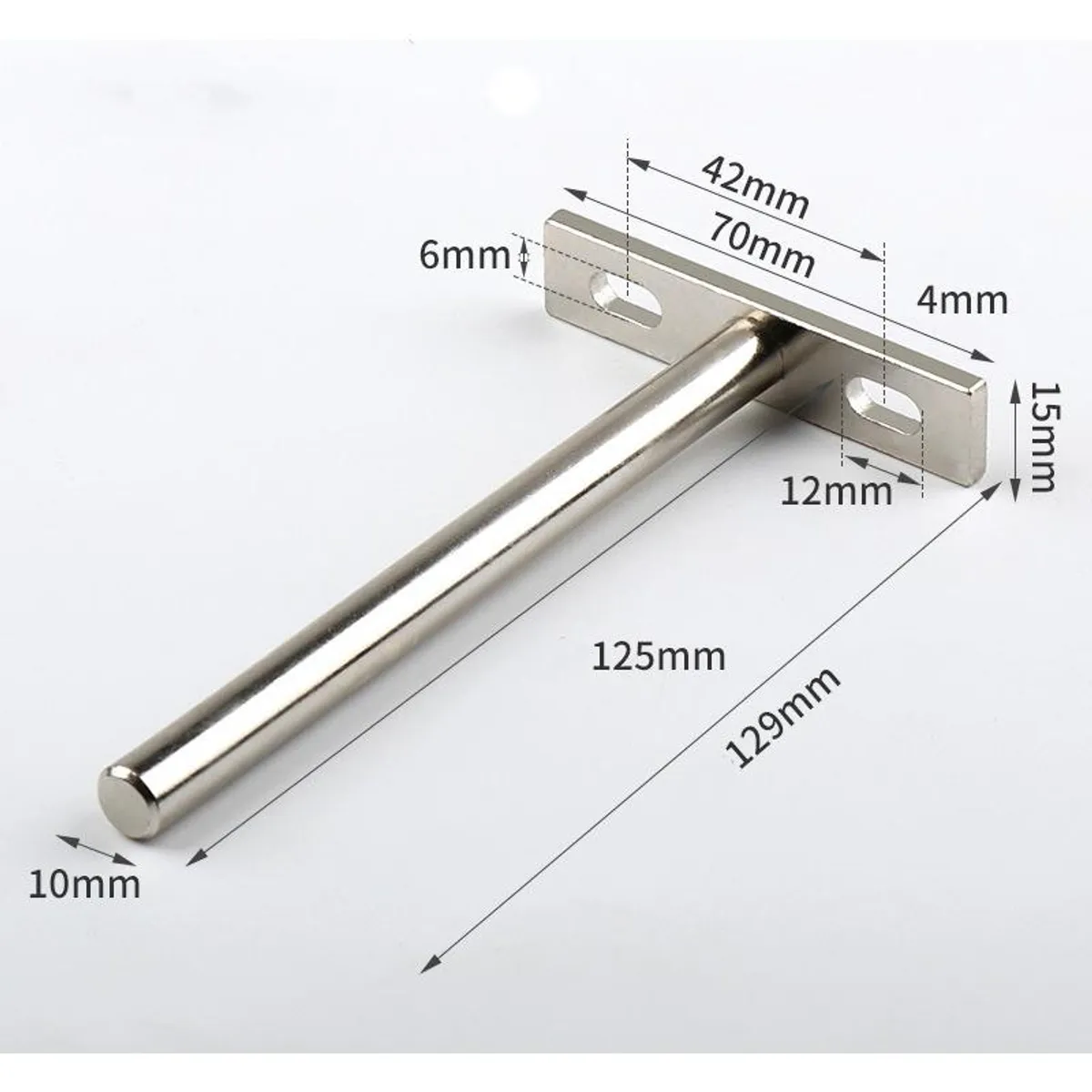 GENERICO - Soportes Invisibles para Estantes Flotantes de Acero 125cm