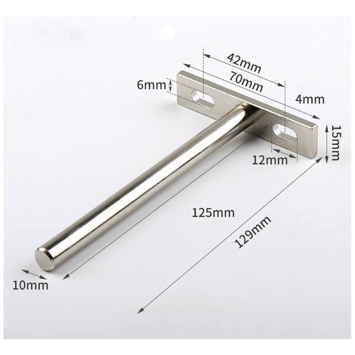 GENERICO - Soportes Invisibles para Estantes Flotantes de Acero 125cm