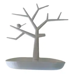 GENERICO - Exhibidor de Anillos en Plástico Blanco para Joyas Elegantes