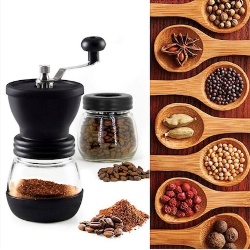 GENERICO - Molinillo Manual de Café con Recipiente para Almacenaje