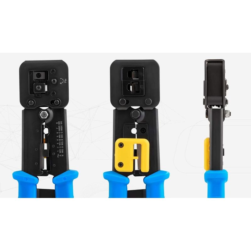 GENERICO - Kit Crimpadora Multifunional con 50 Conectores RJ45 Cat6