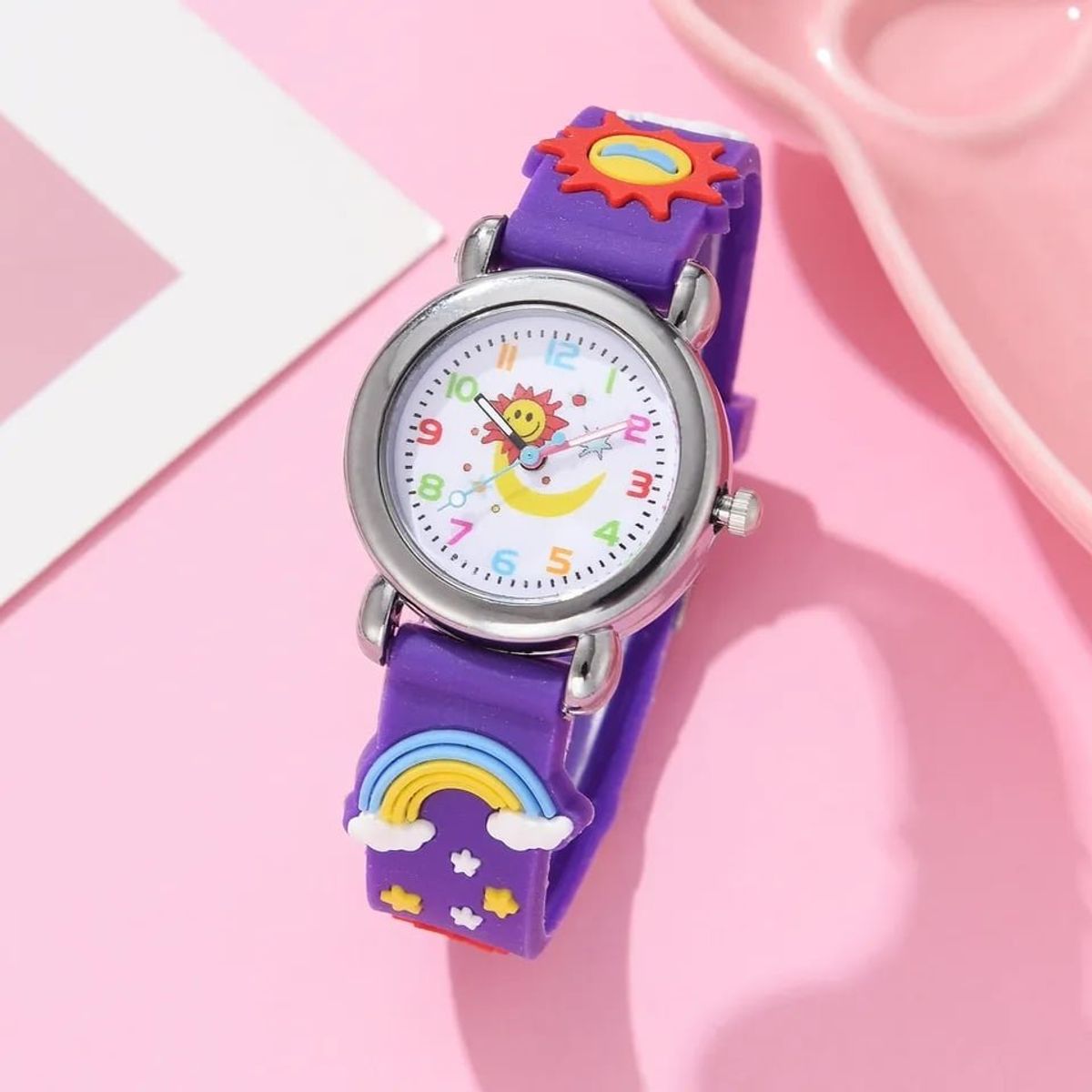 GENERICO - Reloj bonito de cuarzo de silicona para niños