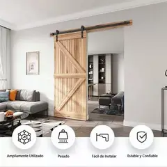 GENERICO - Kit de Herrajes para Puertas Corredizas de Granero 2m