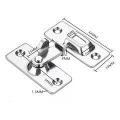 GENERICO - Cerradura Corredera de Acero Inoxidable con Pestillo Seguro