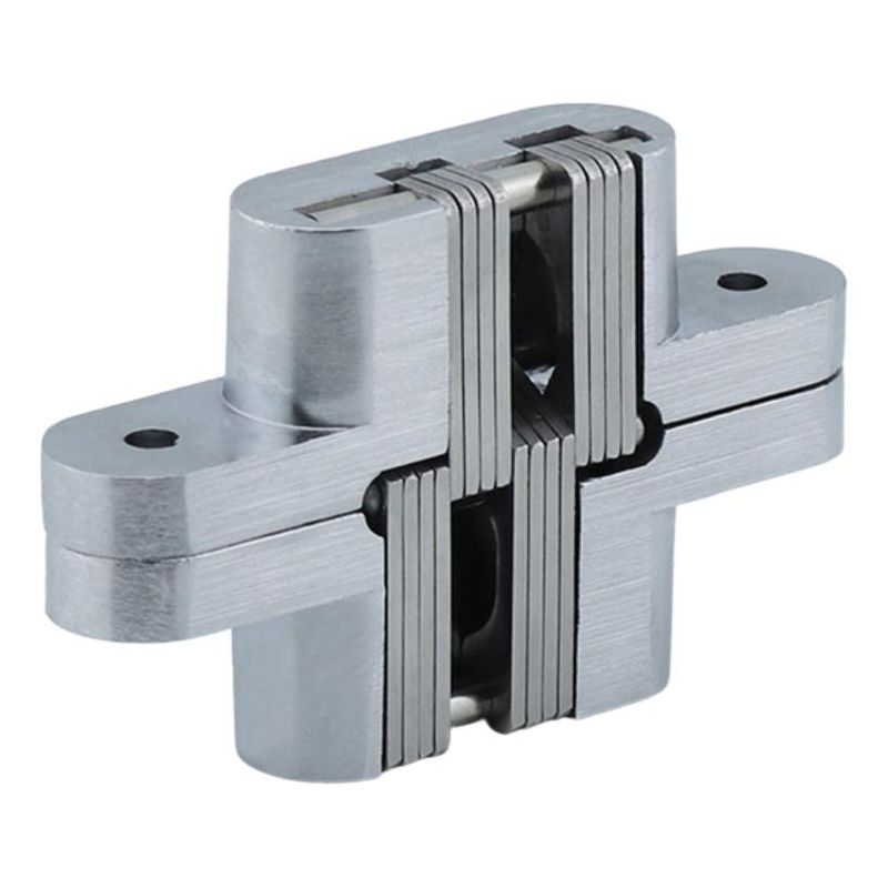 GENERICO - Bisagra Oculta de Cromo Satinado para Puertas Elegantes