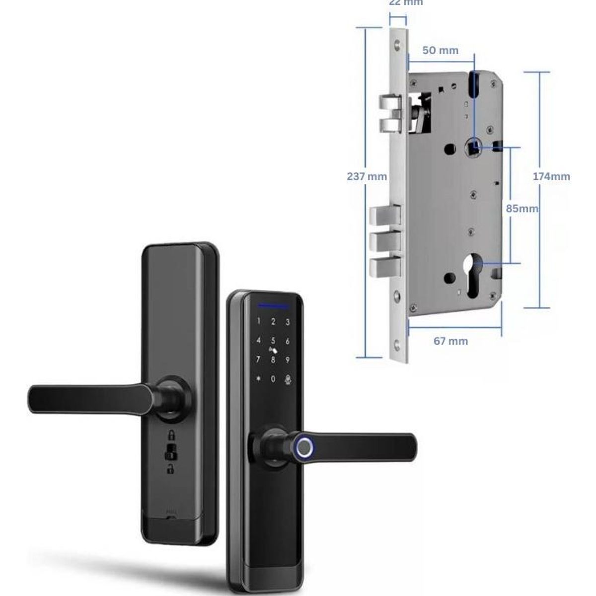 GENERICO - Cerradura Inteligente Bluetooth 5 en 1 con Huella Digital