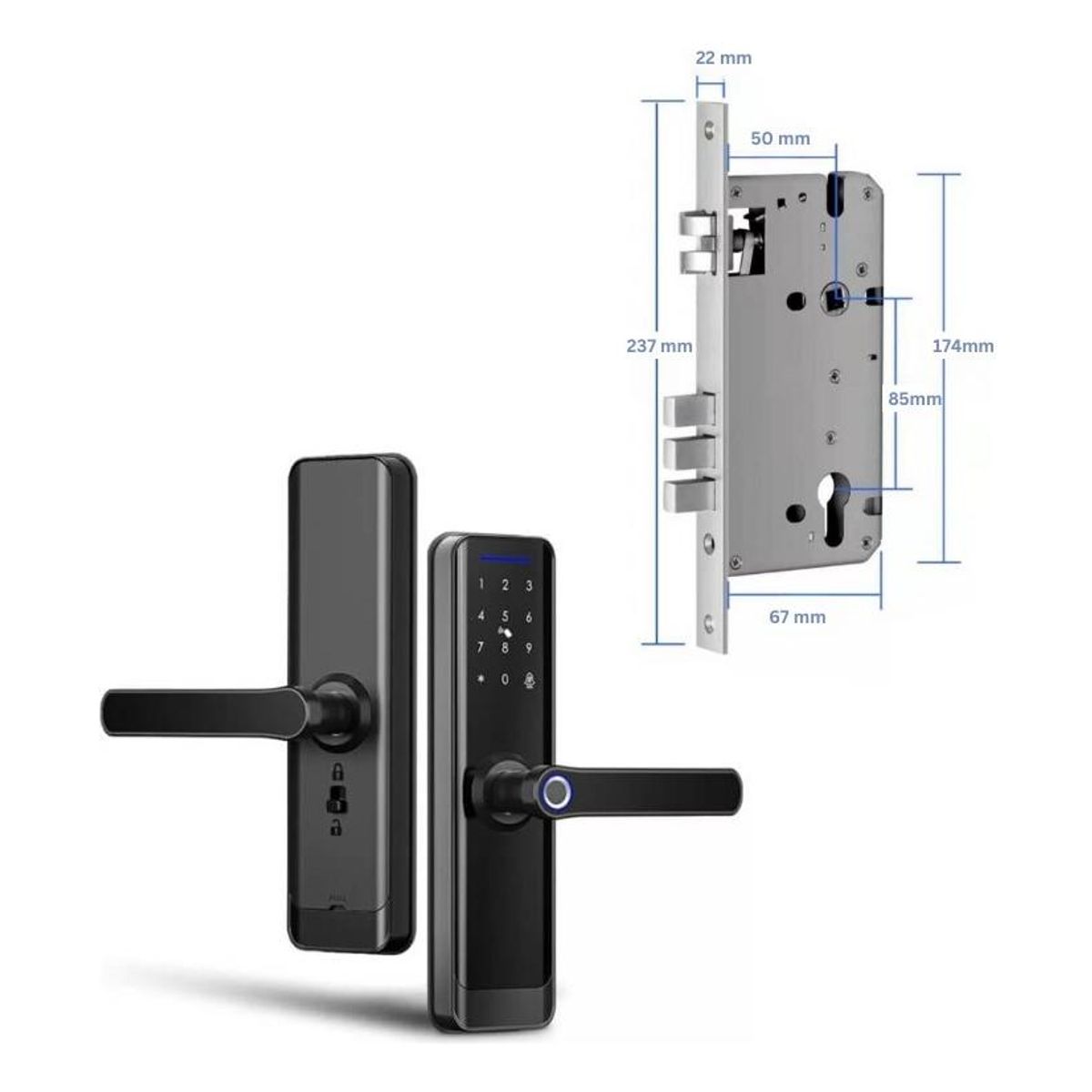 GENERICO - Cerradura Inteligente Bluetooth 5 en 1 con Huella Digital