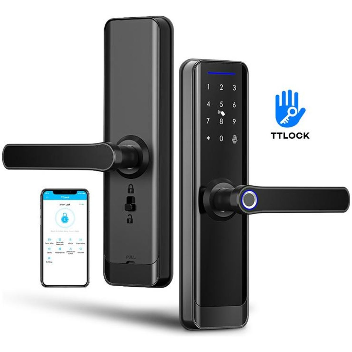 GENERICO - Cerradura Inteligente Bluetooth 5 en 1 con Huella Digital