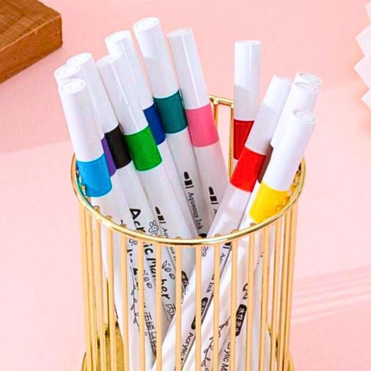 GENERICO - Set de 24 Plumones Acrílicos para Arte en Múltiples Superficies