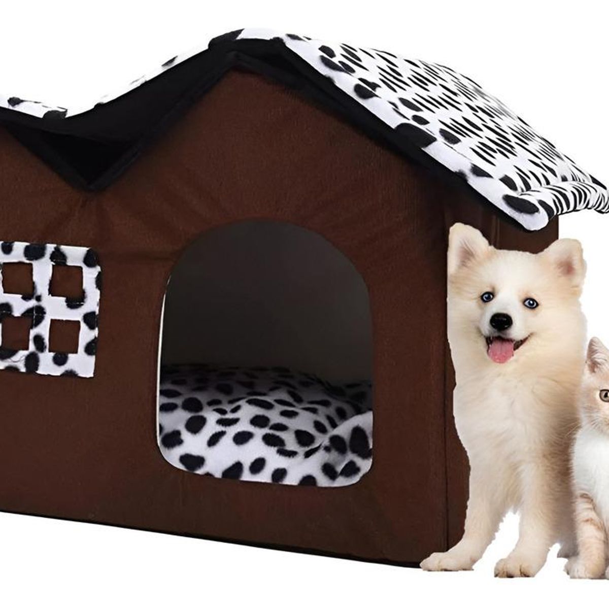 GENERICO - Refugio Acogedor para Mascotas - Casa Cama Suave y Lavable