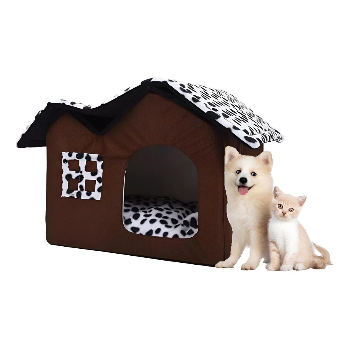 GENERICO - Refugio Acogedor para Mascotas - Casa Cama Suave y Lavable