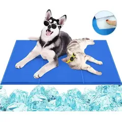 GENERICO - Manta Refrescante de Gel para Mascotas 90x50 cm Azul