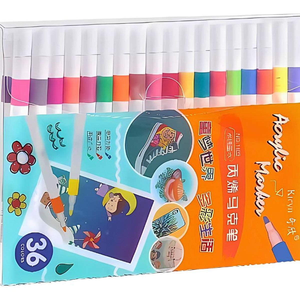 GENERICO - Plumones Acrílicos de 36 Colores para Creaciones Creativas