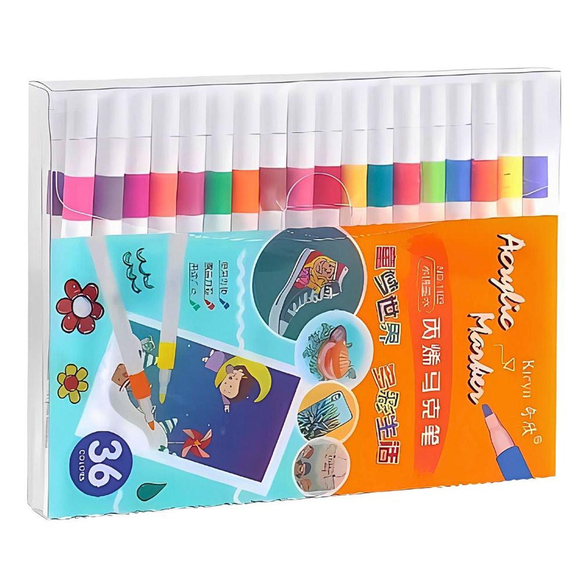 GENERICO - Plumones Acrílicos de 36 Colores para Creaciones Creativas