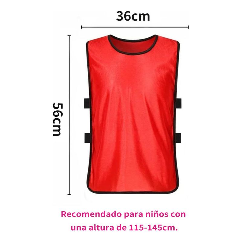 GENERICO - Chalecos Deportivos Unisex para Niños Pack 10 Piezas