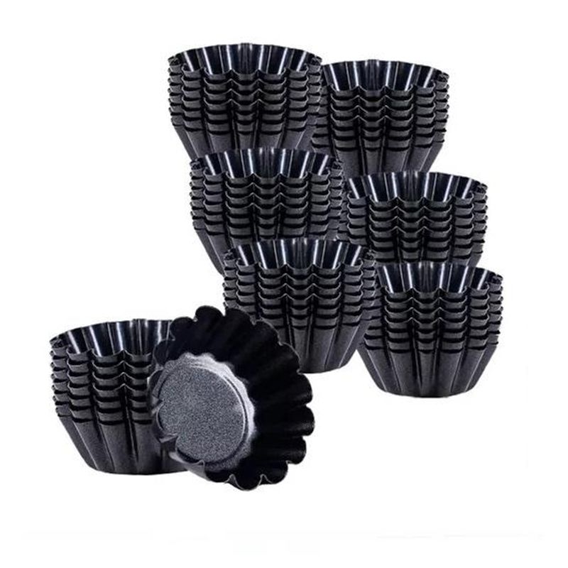 GENERICO - Set de 48 Moldes Mini Tartaletas Antiadherentes Reutilizables