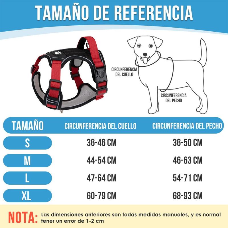 GENERICO - Arnés Ajustable Reflectante para Perros con Correa y Bolsas