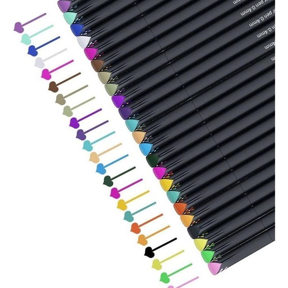 GENERICO - Lápices de Colores Fineliner Punta Fina 04mm Pack de 24