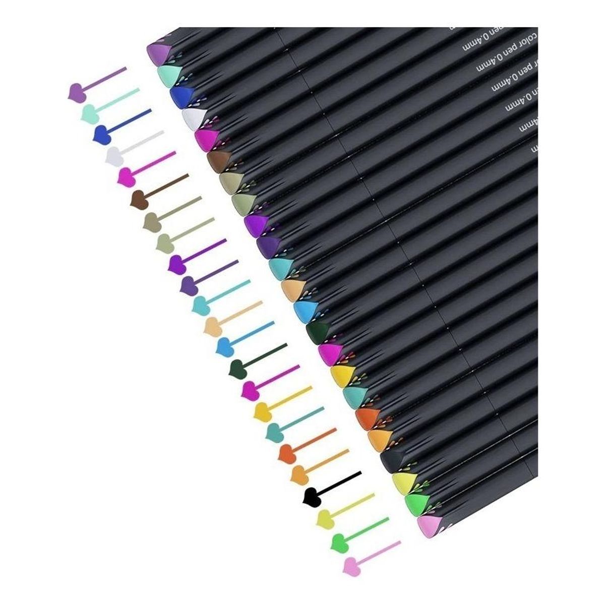 GENERICO - Lápices de Colores Fineliner Punta Fina 04mm Pack de 24