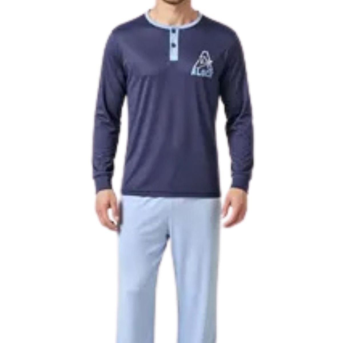 LOOK SHOP - Pijama Hombre. Manga Larga. Delgado. Primavera 4021