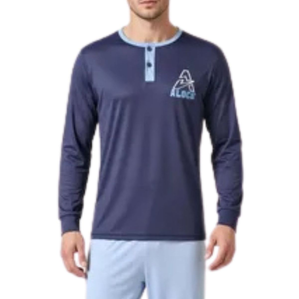 LOOK SHOP - Pijama Hombre. Manga Larga. Delgado. Primavera 4021