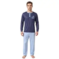 LOOK SHOP - Pijama Hombre. Manga Larga. Delagado. Primavera 4021