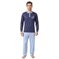 Pijama Hombre. Manga Larga. Delagado. Primavera 4021