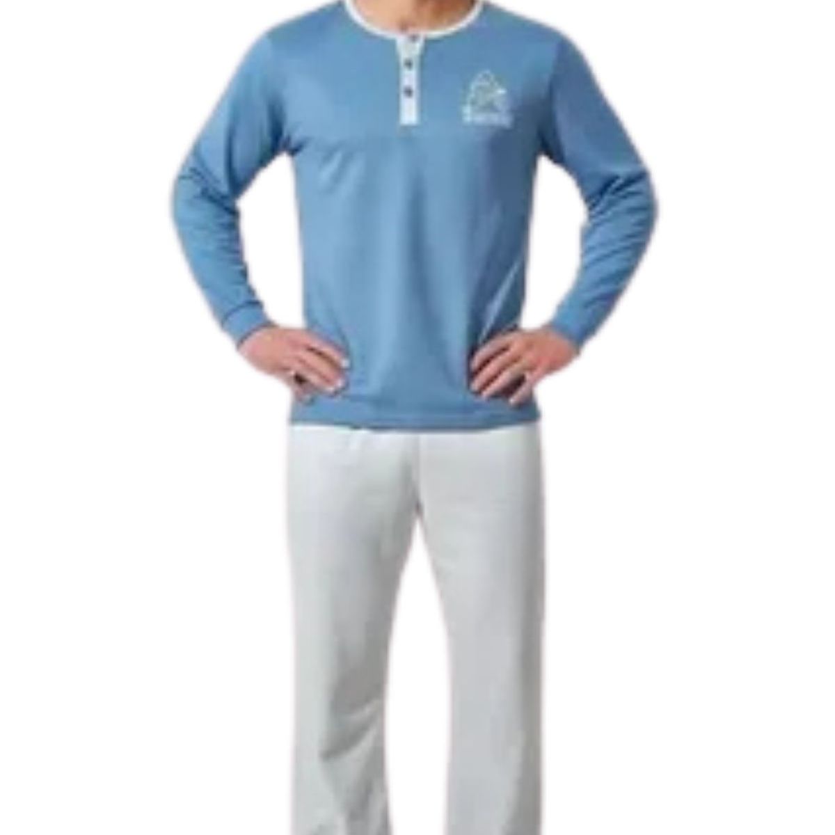 LOOK SHOP - Pijama Hombre. Manga Larga. Delagado. Primavera 4021