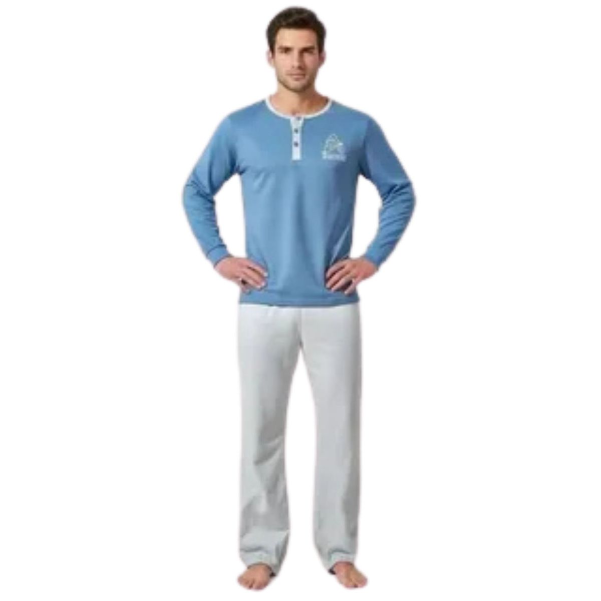 LOOK SHOP - Pijama Hombre. Manga Larga. Delagado. Primavera 4021