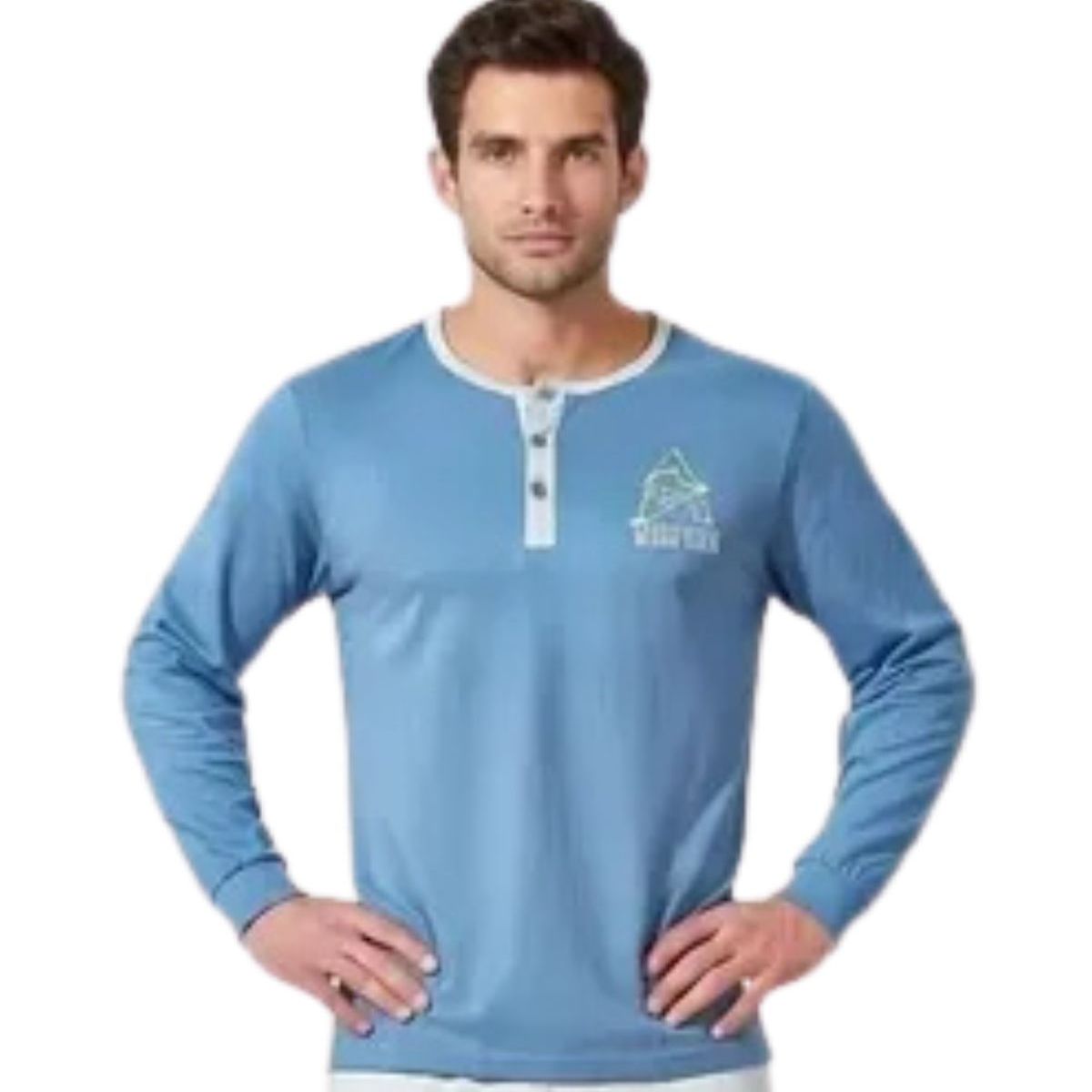 LOOK SHOP - Pijama Hombre. Manga Larga. Delagado. Primavera 4021