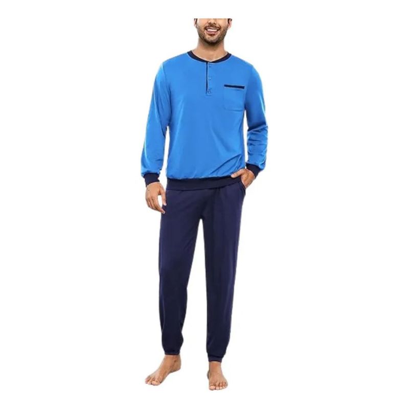MPROPIA - Pijama Hombre. Manga Larga. Delagado. Primavera 4021