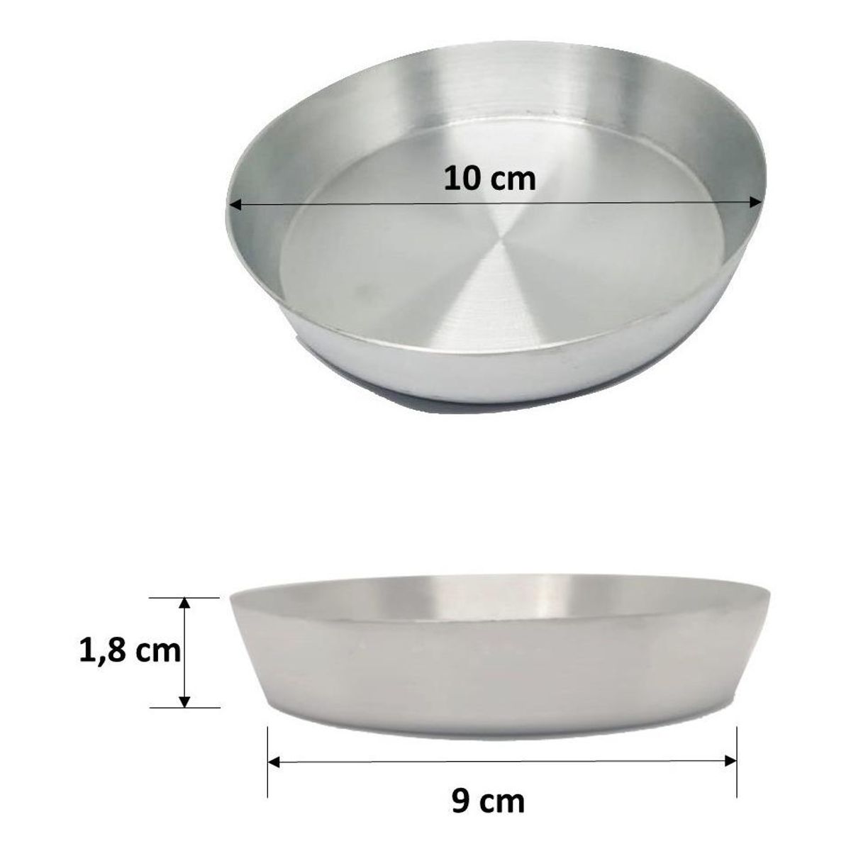 GENERICO - Pack de 6 Moldes Mini Tartaletas de Aluminio 10 cm