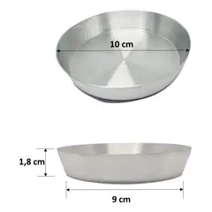 GENERICO - Pack de 6 Moldes Mini Tartaletas de Aluminio 10 cm