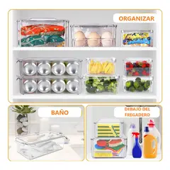 GENERICO - Caja Organizadora Acrílica para Refrigerador con Tapa