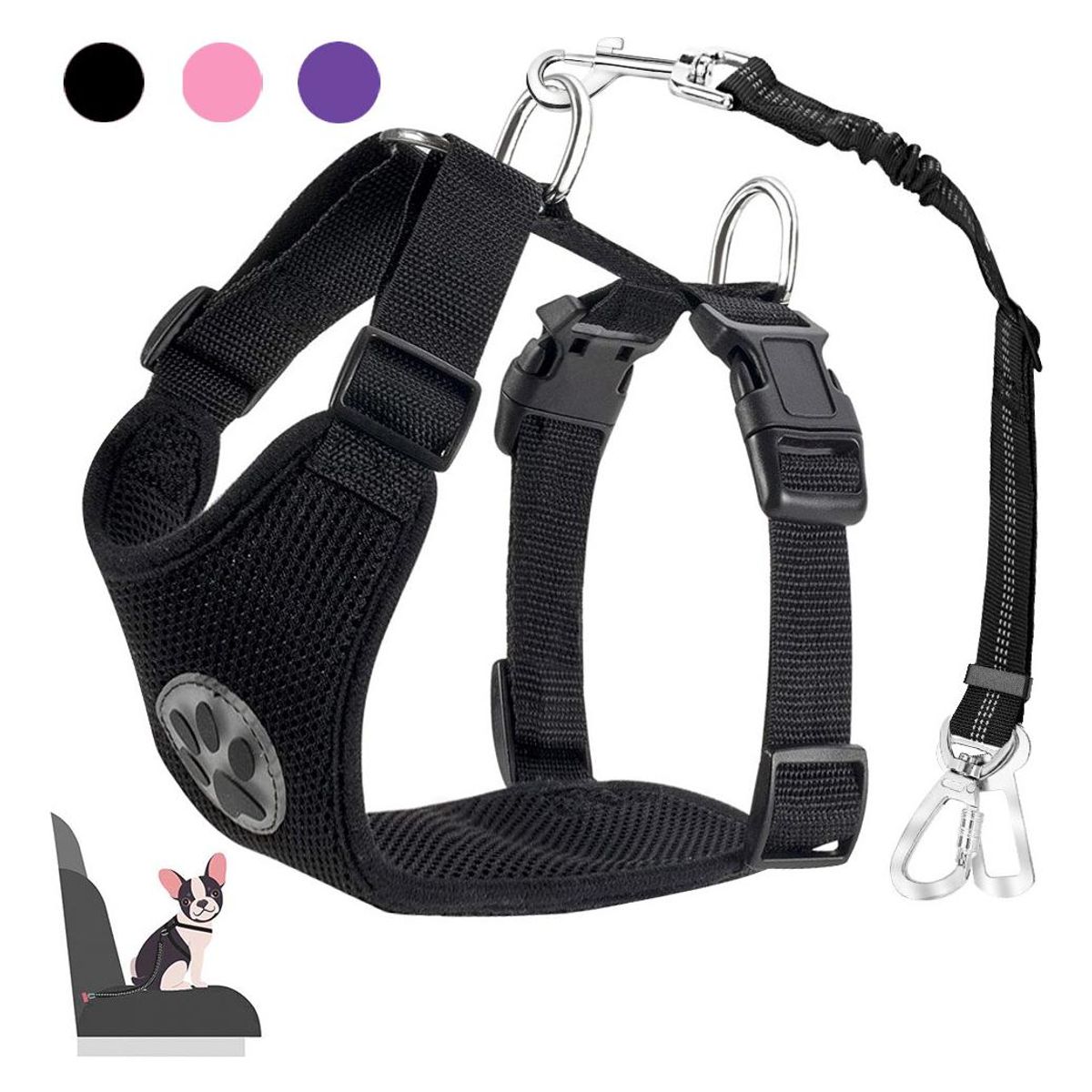 GENERICO - Arnés Ajustable y Reflectante con Cinturón de Seguridad