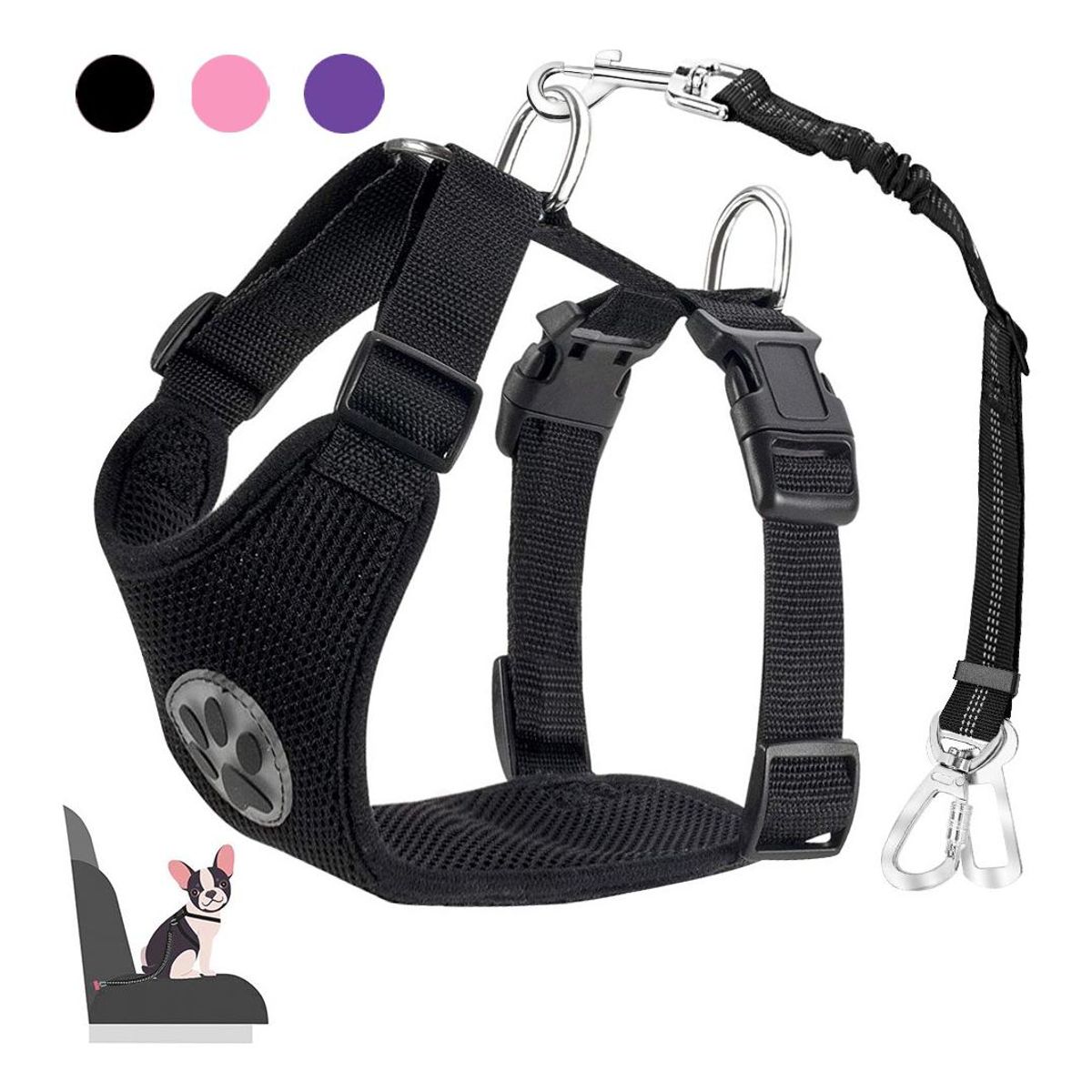 GENERICO - Arnés Ajustable y Reflectante con Cinturón de Seguridad