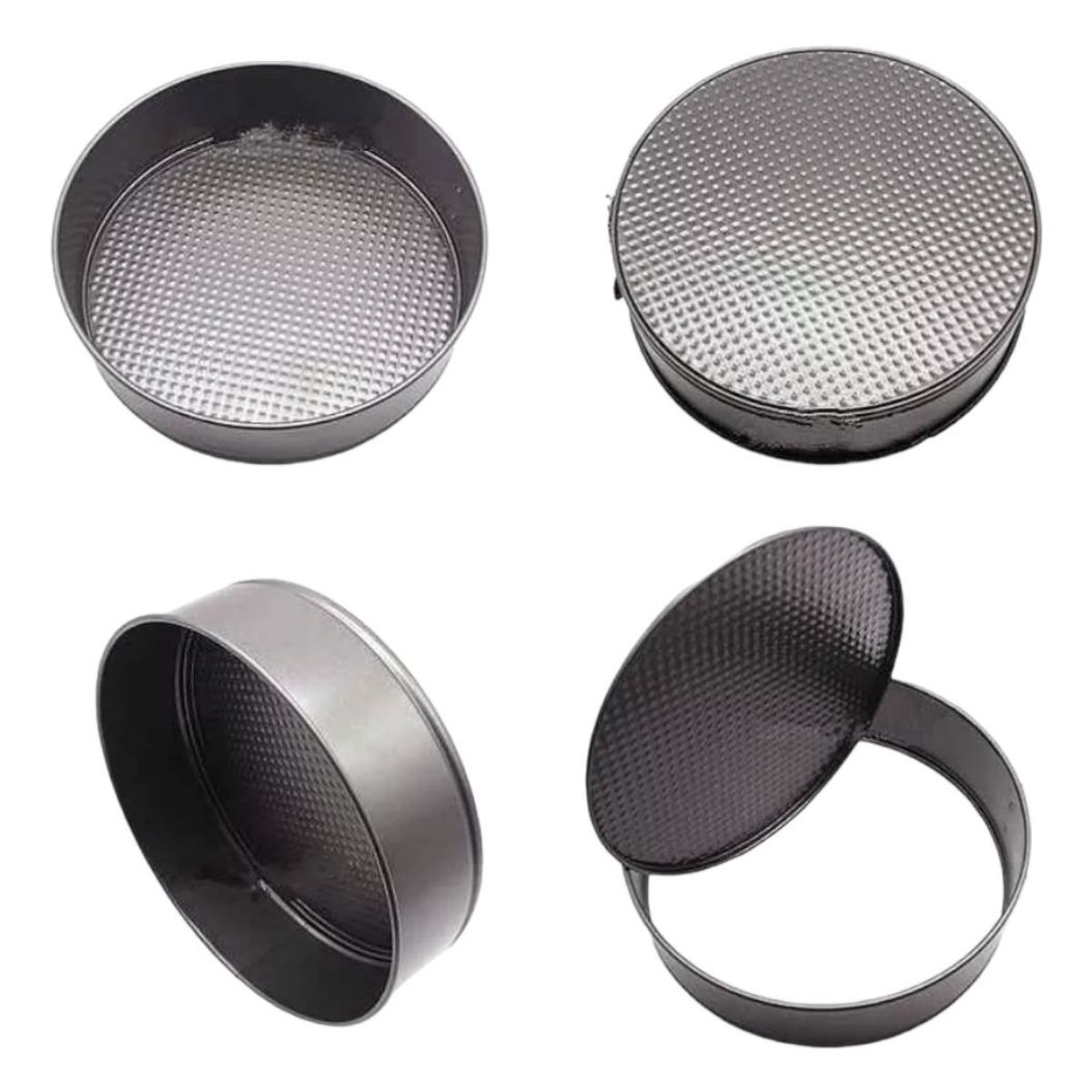 GENERICO - Set de 6 Moldes Redondos Antiadherentes para Repostería