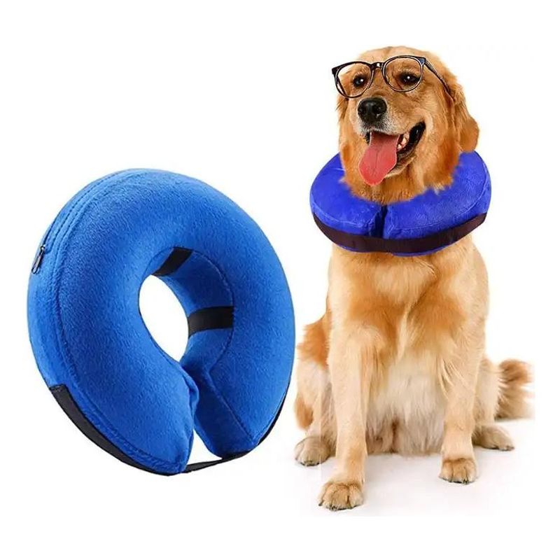GENERICO - Collar Inflable Isabelino Para Convalecencia de Mascotas
