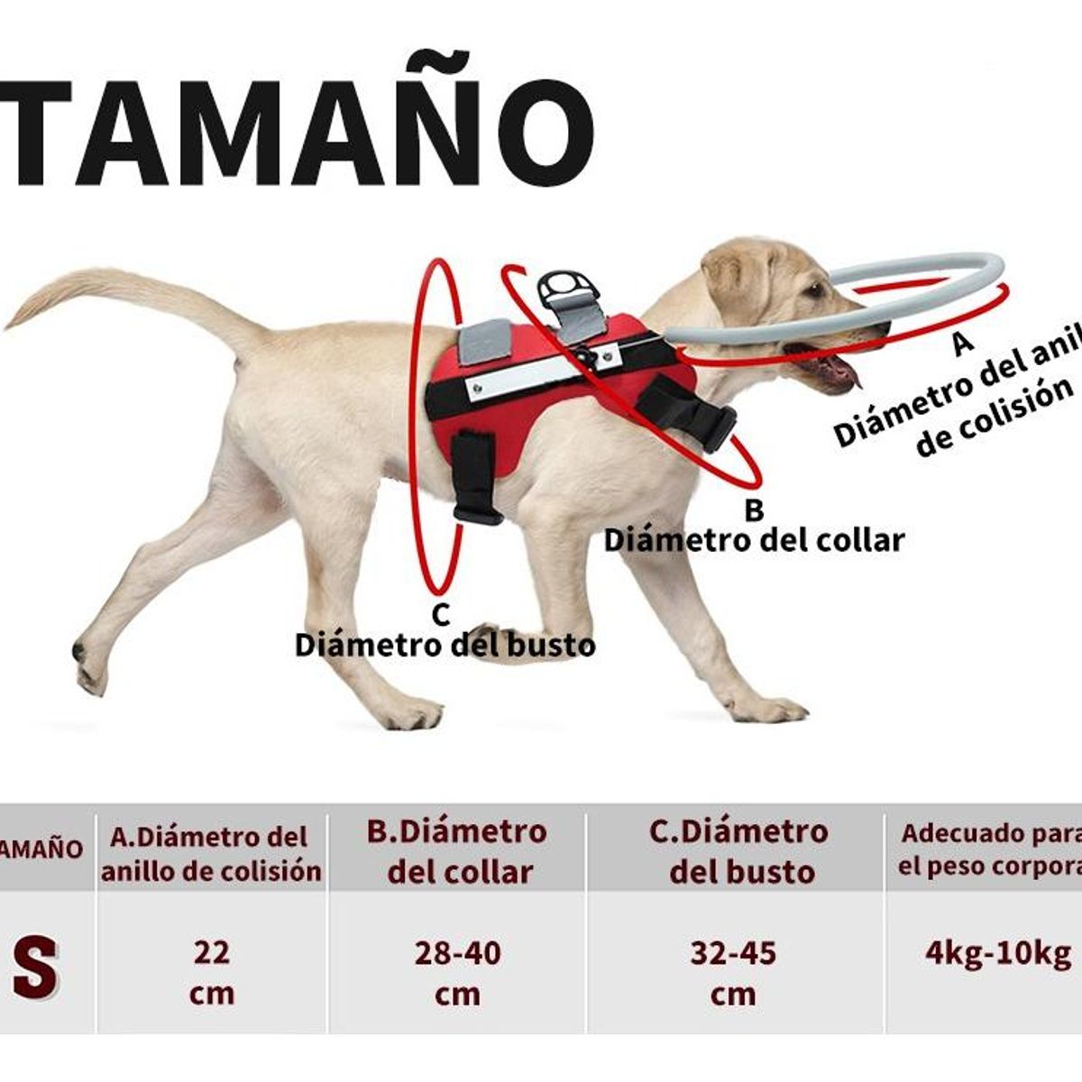 GENERICO - Anillo Guía Ultra Ligero para Perros Ciegos y su Seguridad